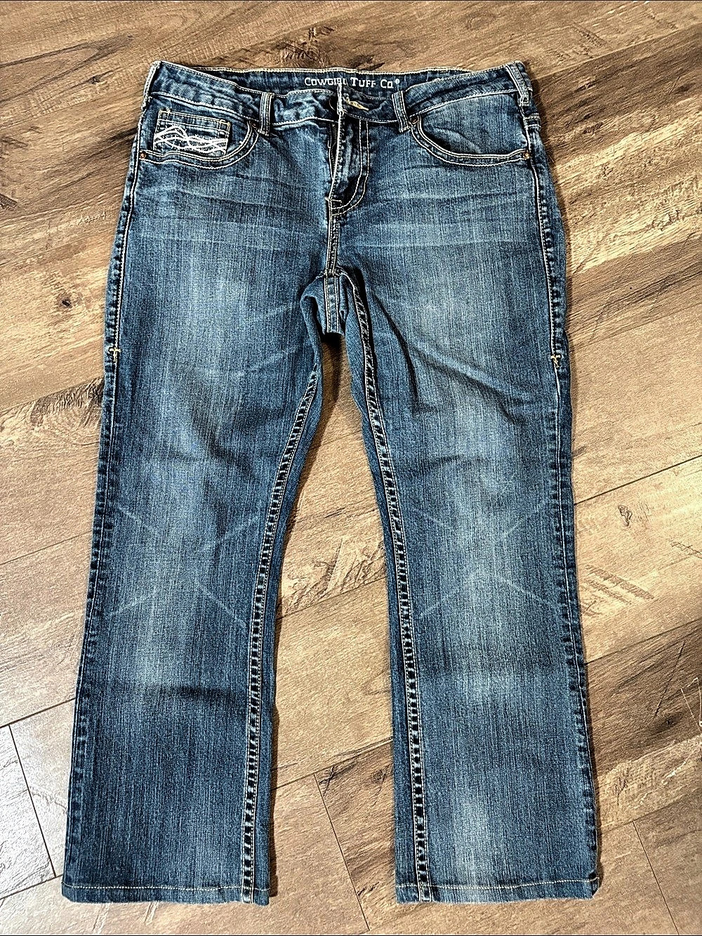 Cowgirl Tuff Co. Don't Fence Me In Dark Wash Jean